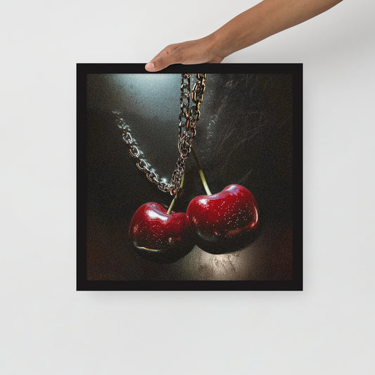 Cherry Chain Framed Print